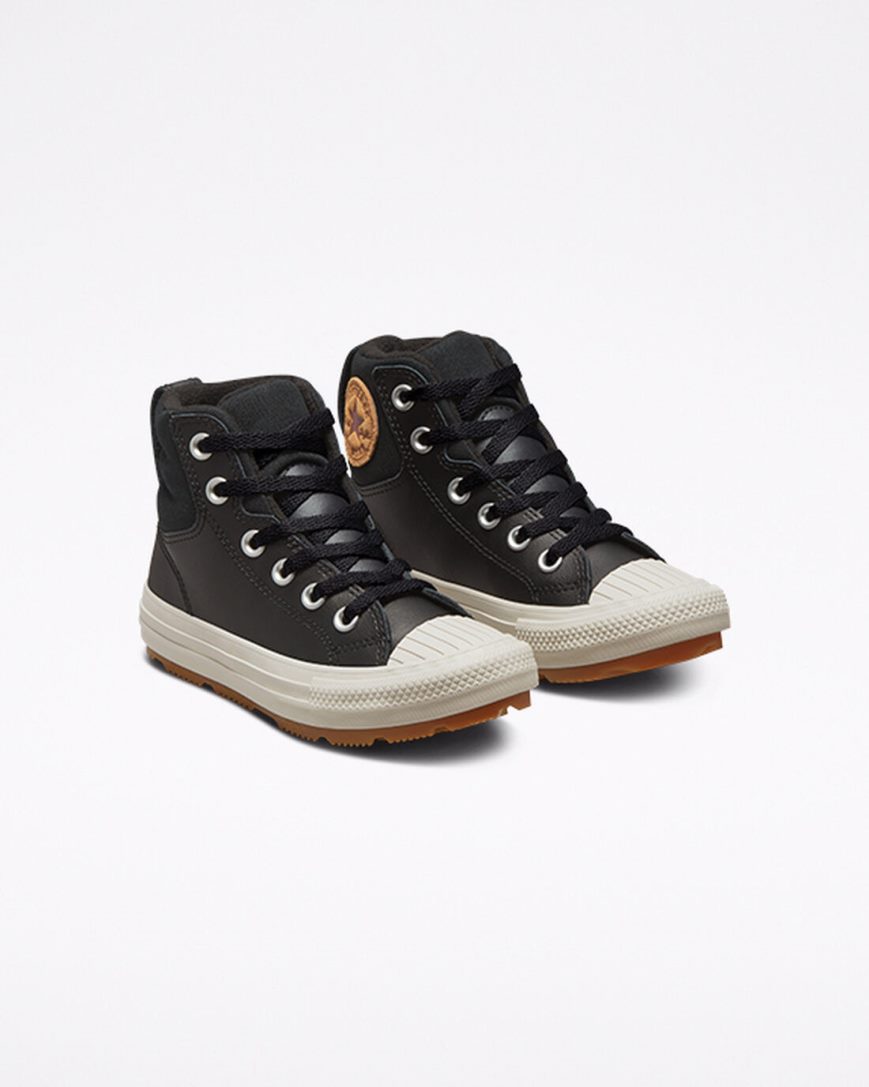 Chlapecké Boty Vysoké Converse Læder Chuck Taylor All Star Berkshire Boot Color Černé | CZ CHXQ87